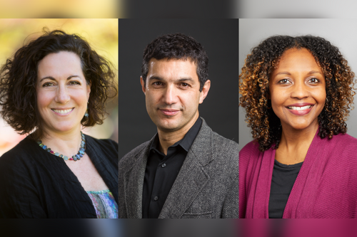 2022 Hecht Award Winners: Project leaders from left, Jeannette Ickovics, Kaveh Khoshnood and Carol Oladele.