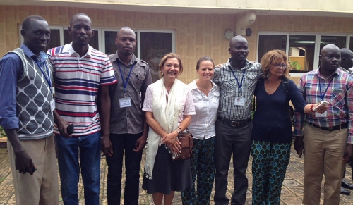 Serap Aksoy and Dr. Adalgisa Caccone from Yale EEB pictured with Yale postdoctoral fellow Dr. Norah Saarman and other graduate students from Kenya and Uganda at a Tsetse Workshop