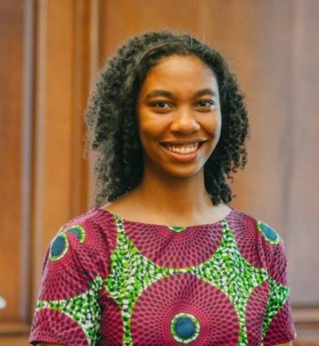 Yale student Lekha Tlhotlhalemaje, President of the Yale Association for African Peace and Development (YAAPD) .